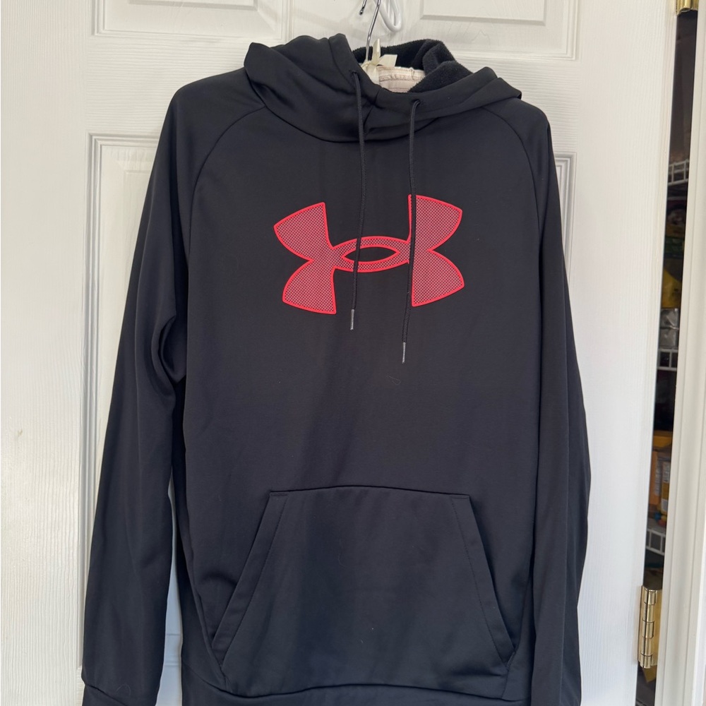 Under Armour Men's Hoodie in Black with Red Logo